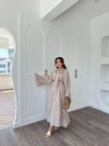 HR-1308H&R ButikTb - Fibela Ön Bağlamalı Etekli Takım Vizon