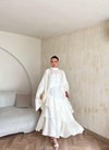 HR-0814H&R ButikTB - Gazce Katkat Etekli Takım Ekru