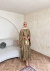 HR-0814H&R ButikTB - Gazce Katkat Etekli Takım Haki