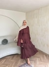 HR-0814H&R ButikTB - Gazce Katkat Etekli Takım Bordo