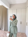 HR-1396H&R ButikTb- Güza Yan Düğme Detaylı Keten Takım Mint