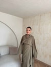 HR-0828H&R ButikTB - Mois Yan Detaylı Etekli Takım Haki