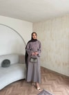 HR-0828H&R ButikTB - Mois Yan Detaylı Etekli Takım Vizon