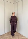 HR-2817H&R ButikTB - Nisa Paça Lastikli Takım Mürdüm