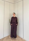 HR-2817H&R ButikTB - Nisa Paça Lastikli Takım Mürdüm
