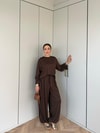 HR-2817H&R ButikTB - Nisa Paça Lastikli Takım Acı Kahve