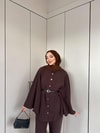TAKM-2309H&R ButikTB-Notre Panço Detaylı Modal Takım Acı Kahve