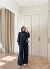 HR-2971H&R ButikTB-Nurla Boncuk Detaylı Modal Oysh Takım Lacivert
