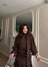HR-0793H&R ButikTB-Qüla Ponponlu Şifon Takım Kahve