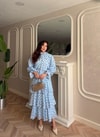 HR-1349H&R ButikTB-Qüla Ponponlu Şifon Takım Bebe Mavi