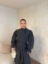 HR-0530H&R ButikTB-Qüla Ponponlu Şifon Takım Siyah (ÖN SİPARİŞ)
