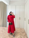 HR-3170H&R ButikTb- Siba Gabardin Etekli Takım Kırmızı