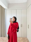 HR-3170H&R ButikTb- Siba Gabardin Etekli Takım Kırmızı