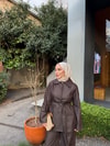 TAKM-2139H&R ButikTB-Zeyna Kolu Fermuarlı Kot Takım Kahve