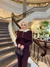 TAKM-2208H&R ButikVelas Ceketli Takım Takım Mürdüm