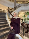TAKM-2208H&R ButikVelas Ceketli Takım Takım Mürdüm