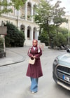 Trenc-60H&R ButikAnvelop Eşarp Detaylı Trenç Bordo
