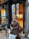 Trenc-59H&R ButikBeril Yakalı Trenç Kahve