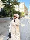 TRNÇKT-06H&R ButikEko Gabardin Trenç Bej