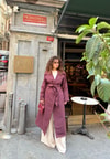 TRNÇKT-06H&R ButikEko Gabardin Trenç Bordo