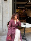 TRNÇKT-06H&R ButikEko Gabardin Trenç Bordo