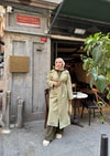 TRNÇKT-06H&R ButikEko Gabardin Trenç Haki