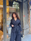 TRNÇKT-06H&R ButikEko Gabardin Trenç Lacivert