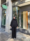 HR-2987H&R ButikFus- Leza Kürk Detaylı Gabardin Trenç Siyah
