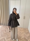 HR-2997H&R ButikFus- Sim Detaylı Gabardin Trenç Kahve