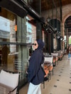 TRNCKT-003H&R ButikMera Yarasa Detaylı Trenç Lacivert