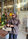HR-2938H&R ButikQu- Meka Trenç Çizgi Desen