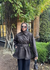 HR-2938H&R ButikQu- Meka Trenç Leopar Desen