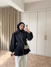 TRNCKT-026H&R ButikTB-Elqa Pilise Detaylı Trenç Lacivert