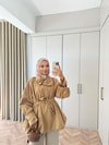 HR-3055H&R ButikTB-Ena Ön Çıtçıtlı Trenç Camel