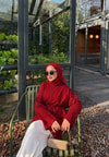 HR-3177H&R ButikDessa İspanyol Kol Tunik Kırmızı