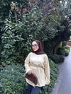 HR-3529H&R ButikDessa İspanyol Kol Tunik Vanilya