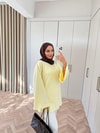 HR-3270H&R Butikek - Hesa Arka Bağlamalı Tunik Sarı