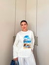 HR-2799H&R ButikMıs- Alisa Ön Desenli Tunik Deniz Desen