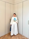 HR-2799H&R ButikMıs- Alisa Ön Desenli Tunik Deniz Desen