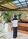 HR-3058H&R ButikNG-Cena Atkı Detaylı Tunik Mavi Lacivert