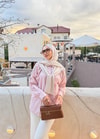 HR-3058H&R ButikNG-Cena Atkı Detaylı Tunik Pembe