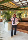 HR-3058H&R ButikNG-Cena Atkı Detaylı Tunik Pembe Lacivert