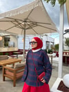 HR-3035H&R ButikNG- Lis Çizgi Desen Tunik Lacivert