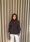 HR-2924H&R ButikPol- Ela Arka Bağlamalı Tunik Kahve