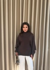HR-2924H&R ButikPol- Ela Arka Bağlamalı Tunik Kahve