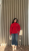HR-2924H&R ButikPol- Ela Arka Bağlamalı Tunik Kırmızı