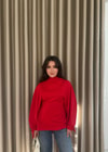 HR-2924H&R ButikPol- Ela Arka Bağlamalı Tunik Kırmızı
