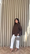 HR-2930H&R ButikPol - Jupe Tunik Acı Kahve