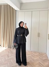 HR-2892H&R ButikQu- Hima İspanyol Kol Oysh Tunik Siyah