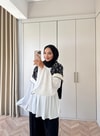 HR-2892H&R ButikQu- Hima İspanyol Kol Oysh Tunik Beyaz